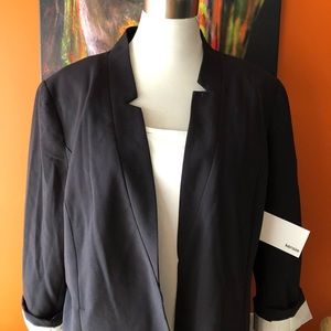 Nwt Kensie Marnie Notched Open Front Blazer Sz 14